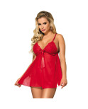 SUBBLIME - BABYDOLL CON FIOCCO E LACCI FLOREALI ROSSO L / XL SUBBLIME - BABYDOLL CON FIOCCO E LACCI FLOREALI ROSSO L / XL