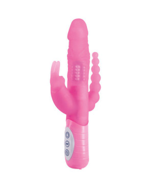 SEVEN CREATIONS - E RABBIT SLIMINE TRIPLE PLAY VIBRATORE TRIPLA STIMOLAZIONE ROSA