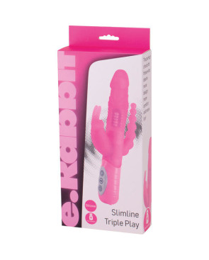 SEVEN CREATIONS - E RABBIT SLIMINE TRIPLE PLAY VIBRATORE TRIPLA STIMOLAZIONE ROSA