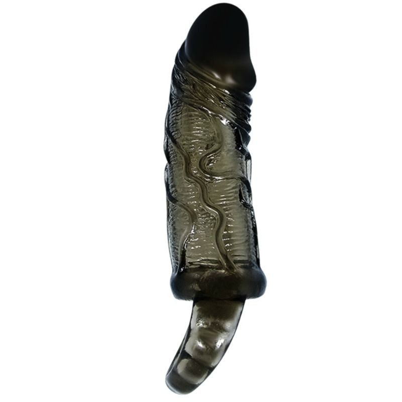 BAILE - COPERTURA ESTENSORE PENE CON CINTURINO PER TESTICOLI NERO 13.5 CM BAILE - COPERTURA ESTENSORE PENE CON CINTURINO PER TESTICOLI NERO 13.5 CM