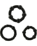 SEVEN CREATIONS - SET DI TRE ANELLI PER PENE NERI SEVEN CREATIONS - SET DI TRE ANELLI PER PENE NERI
