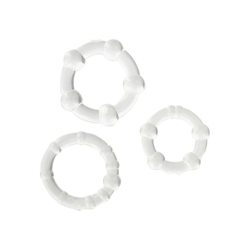 SEVEN CREATIONS - SET DI TRE ANELLI PER PENE TRASPARENTI SEVEN CREATIONS - SET DI TRE ANELLI PER PENE TRASPARENTI