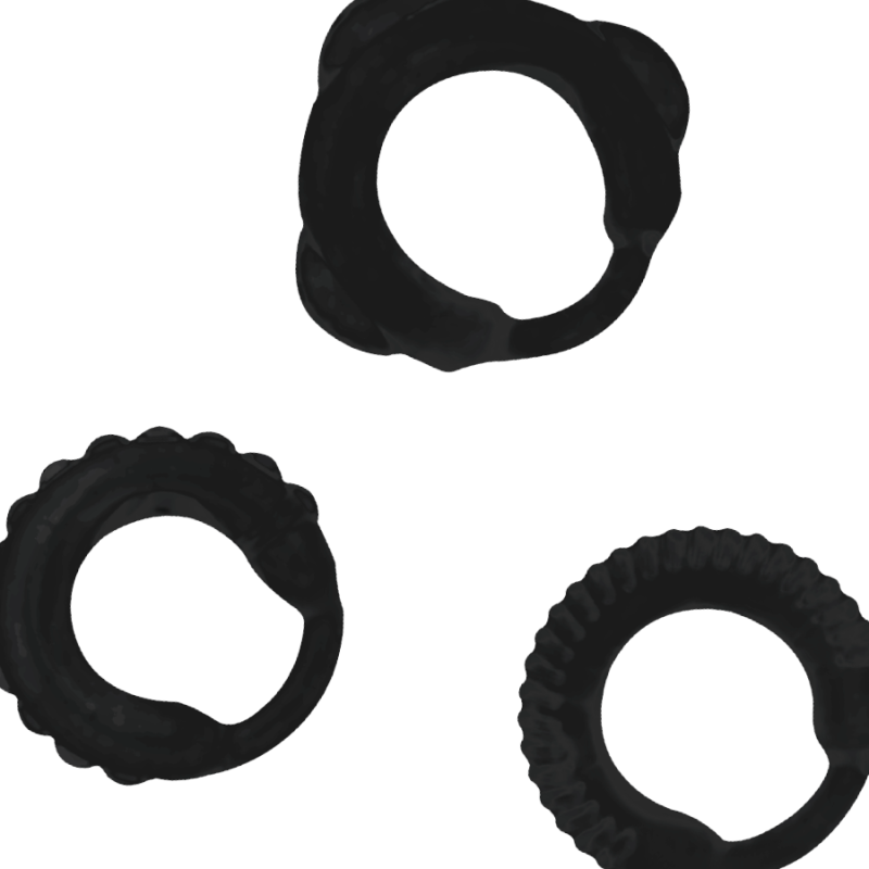 ADDICTED TOYS - SET C-RING NERO ADDICTED TOYS - SET C-RING NERO