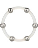 CALIFORNIA EXOTICS - ANELLO IN SILICONE CON PERLINE IN ACCIAIO XL CALIFORNIA EXOTICS - ANELLO IN SILICONE CON PERLINE IN ACCIAIO XL