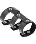 DARKNESS - ANELLO DOPPIO PER PENE E TESTICOLI IN PELLE REGOLABILE DARKNESS - ANELLO DOPPIO PER PENE E TESTICOLI IN PELLE REGOLABILE