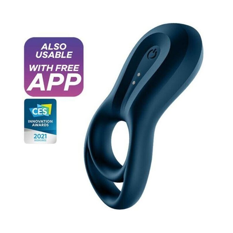 SATISFYER - APP VIBRATORE AD ANELLO EPIC DUO BLU SATISFYER - APP VIBRATORE AD ANELLO EPIC DUO BLU