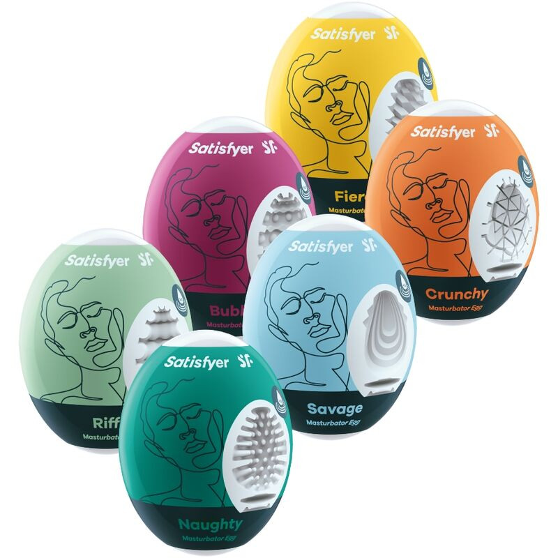 SATISFYER - UOVA MASTURBATORI SET DA 6 UNIT SATISFYER - UOVA MASTURBATORI SET DA 6 UNIT