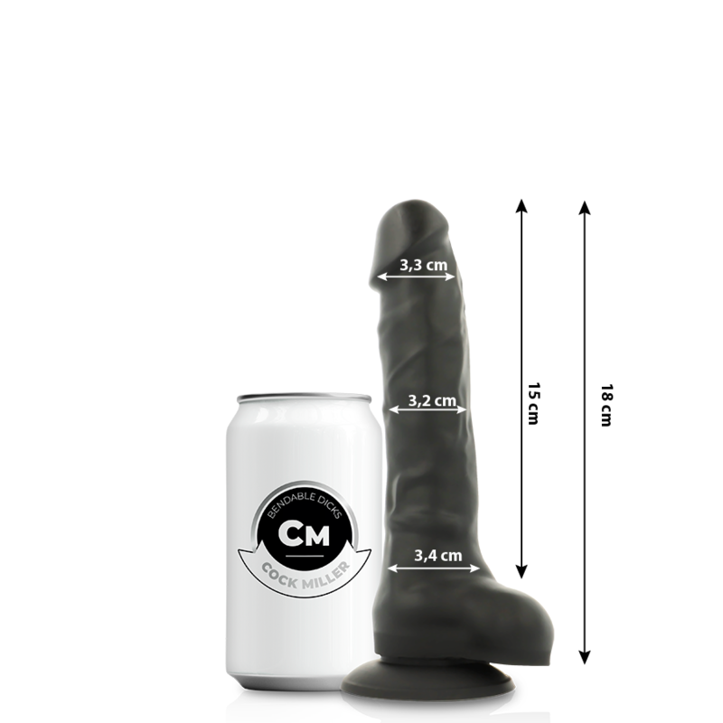 COCK MILLER - COCKSIL IN SILICONE DENSIT ARTICOLABILE NERO 18 CM COCK MILLER - COCKSIL IN SILICONE DENSIT ARTICOLABILE NERO 18 CM