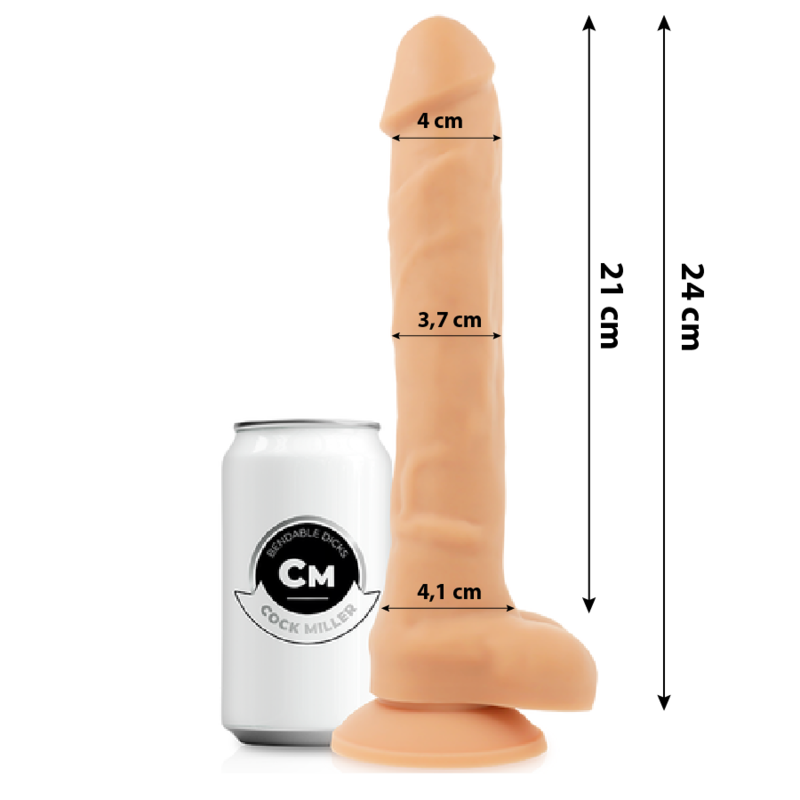 COCK MILLER - COCKSIL ARTICOLABILE DENSIT IN SILICONE 24 CM COCK MILLER - COCKSIL ARTICOLABILE DENSIT IN SILICONE 24 CM