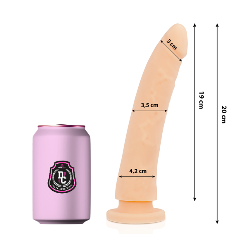 DELTA CLUB - TOYS DILDO NATURALE IN SILICONE MEDICO 20 CM -O- 4 CM DELTA CLUB - TOYS DILDO NATURALE IN SILICONE MEDICO 20 CM -O- 4 CM