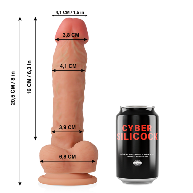 CYBER SILICOCK - DONG IN SILICONE LIQUIDO MORBIDO ULTRA REALISTICO 20.5 CM -O- 4.1 CM CYBER SILICOCK - DONG IN SILICONE LIQUIDO MORBIDO ULTRA REALISTICO 20.5 CM -O- 4.1 CM