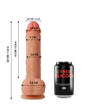 CYBER SILICOCK - SILICONE LIQUIDO MORBIDO ULTRA REALISTICO FREEMAN 20 CM -O- 3.8 CM