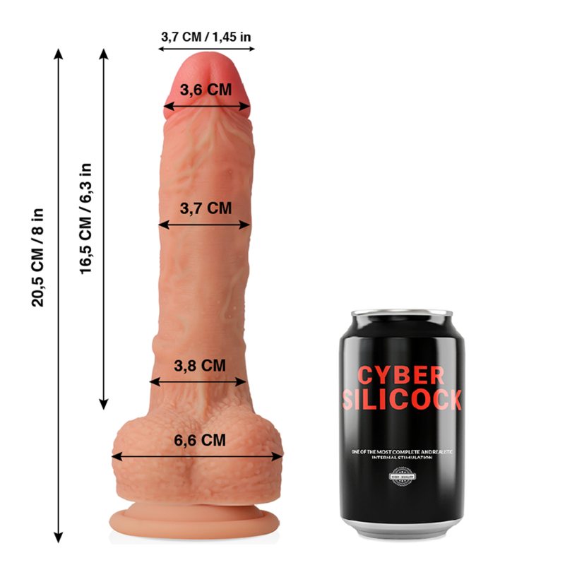 CYBER SILICOCK - CONNOR SILICONE LIQUIDO MORBIDO ULTRA REALISTICO 20.5 CM -O- 3.7 CM CYBER SILICOCK - CONNOR SILICONE LIQUIDO MORBIDO ULTRA REALISTICO 20.5 CM -O- 3.7 CM