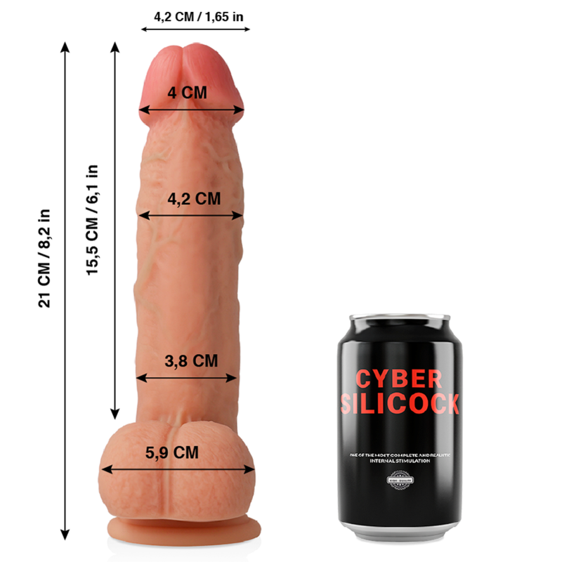 CYBER SILICOCK - SAUL SILICONE LIQUIDO MORBIDO ULTRA REALISTICO 21 CM -O- 4.2 CM CYBER SILICOCK - SAUL SILICONE LIQUIDO MORBIDO ULTRA REALISTICO 21 CM -O- 4.2 CM