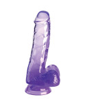 KING COCK - CLEAR PENE REALISTICO CON SFERE 13.5 CM VIOLA KING COCK - CLEAR PENE REALISTICO CON SFERE 13.5 CM VIOLA