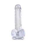 KING COCK - CLEAR PENE REALISTICO CON SFERE 13.5 CM TRASPARENTE KING COCK - CLEAR PENE REALISTICO CON SFERE 13.5 CM TRASPARENTE
