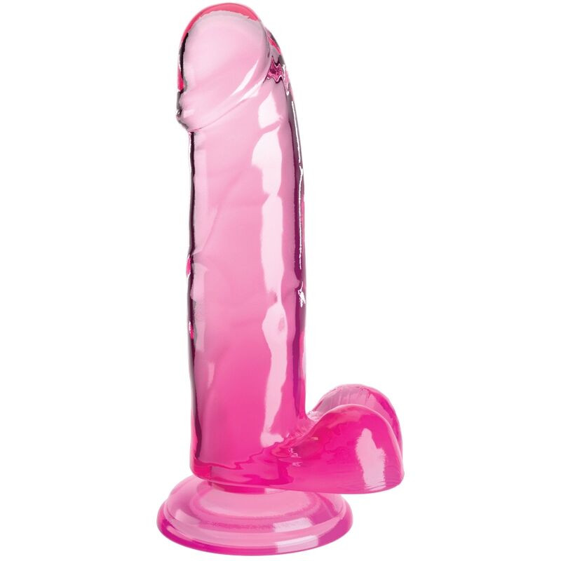 KING COCK - CLEAR PENE REALISTICO CON SFERE 15.2 CM ROSA KING COCK - CLEAR PENE REALISTICO CON SFERE 15.2 CM ROSA
