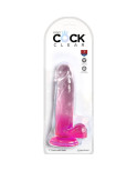KING COCK - CLEAR PENE REALISTICO CON SFERE 15.2 CM ROSA KING COCK - CLEAR PENE REALISTICO CON SFERE 15.2 CM ROSA