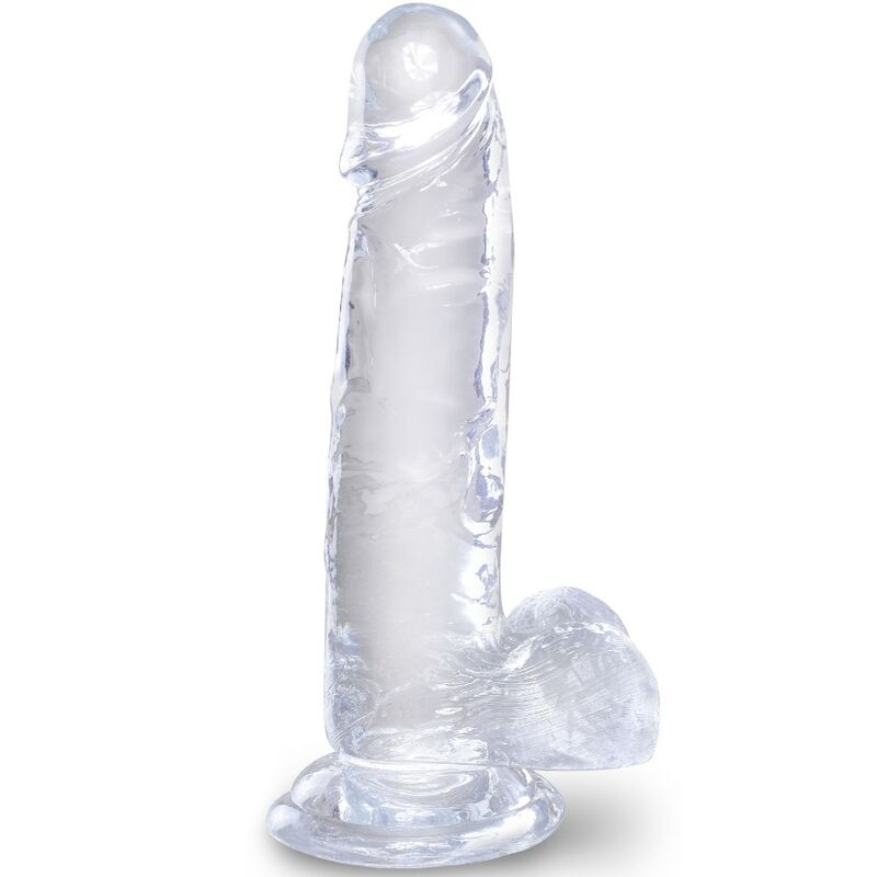 KING COCK - CLEAR PENE REALISTICO CON SFERE 15.2 CM TRASPARENTE KING COCK - CLEAR PENE REALISTICO CON SFERE 15.2 CM TRASPARENTE