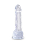 KING COCK - CLEAR PENE REALISTICO CON SFERE 15.2 CM TRASPARENTE KING COCK - CLEAR PENE REALISTICO CON SFERE 15.2 CM TRASPARENTE