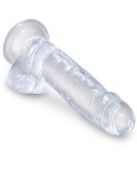 KING COCK - CLEAR PENE REALISTICO CON SFERE 15.2 CM TRASPARENTE KING COCK - CLEAR PENE REALISTICO CON SFERE 15.2 CM TRASPARENTE