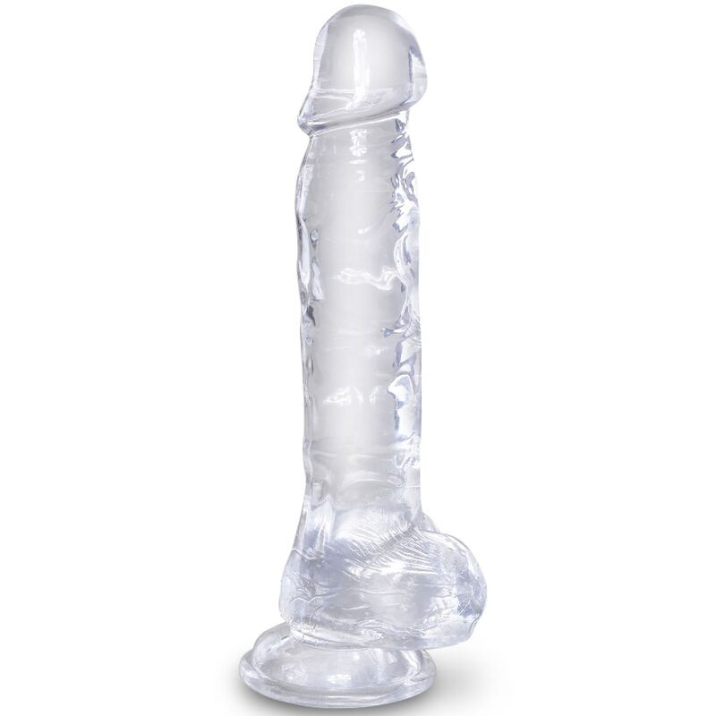 KING COCK - CLEAR PENE REALISTICO CON SFERE 16.5 CM TRASPARENTE KING COCK - CLEAR PENE REALISTICO CON SFERE 16.5 CM TRASPARENTE