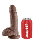 KING COCK - 7 DILDO MARRONE CON SFERE 17.8 CM KING COCK - 7 DILDO MARRONE CON SFERE 17.8 CM