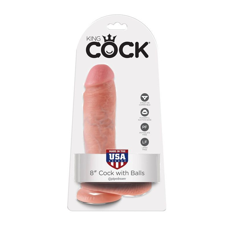 KING COCK - 8 DILDO FLESH CON SFERE 20.3 CM KING COCK - 8 DILDO FLESH CON SFERE 20.3 CM