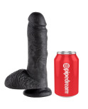 KING COCK - 8 DILDO NERO CON SFERE 20.3 CM KING COCK - 8 DILDO NERO CON SFERE 20.3 CM