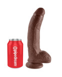KING COCK - 9 DILDO MARRONE CON SFERE 22.9 CM KING COCK - 9 DILDO MARRONE CON SFERE 22.9 CM