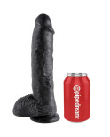 KING COCK - 10 DILDO NERO CON SFERE 25.4 CM KING COCK - 10 DILDO NERO CON SFERE 25.4 CM