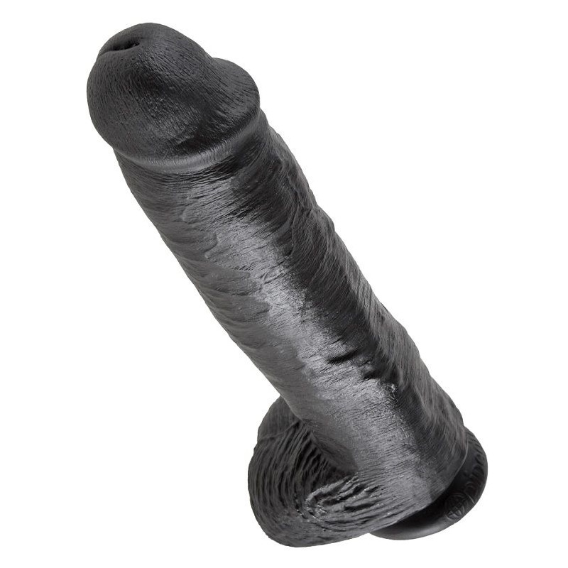 KING COCK - 11 DILDO NERO CON SFERE 28 CM KING COCK - 11 DILDO NERO CON SFERE 28 CM