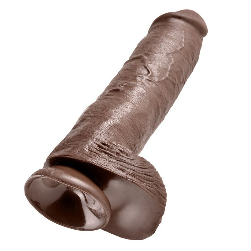 KING COCK - 11 DILDO MARRONE CON SFERE 28 CM KING COCK - 11 DILDO MARRONE CON SFERE 28 CM