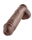 KING COCK - 11 DILDO MARRONE CON SFERE 28 CM KING COCK - 11 DILDO MARRONE CON SFERE 28 CM
