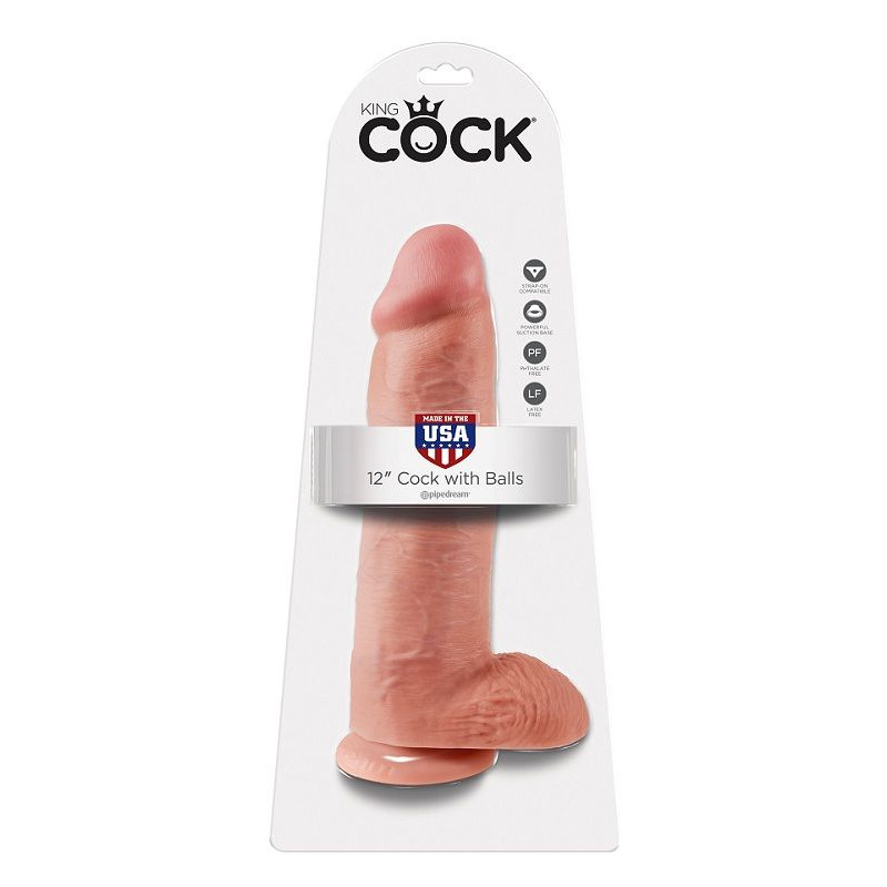 KING COCK - 12 DILDO FLESH CON SFERE 30.48 CM KING COCK - 12 DILDO FLESH CON SFERE 30.48 CM