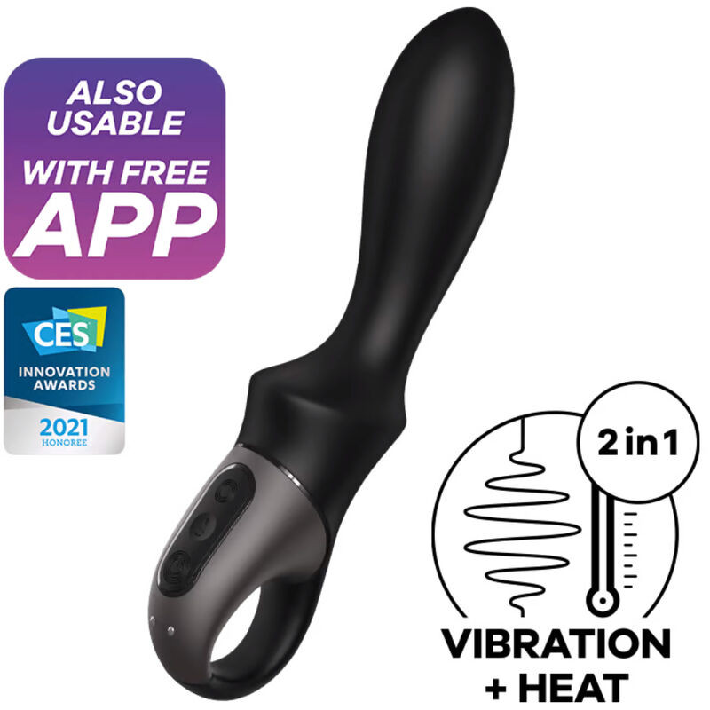 SATISFYER - APP VIBRATORE ANALE HEAT CLIMAX NERO SATISFYER - APP VIBRATORE ANALE HEAT CLIMAX NERO