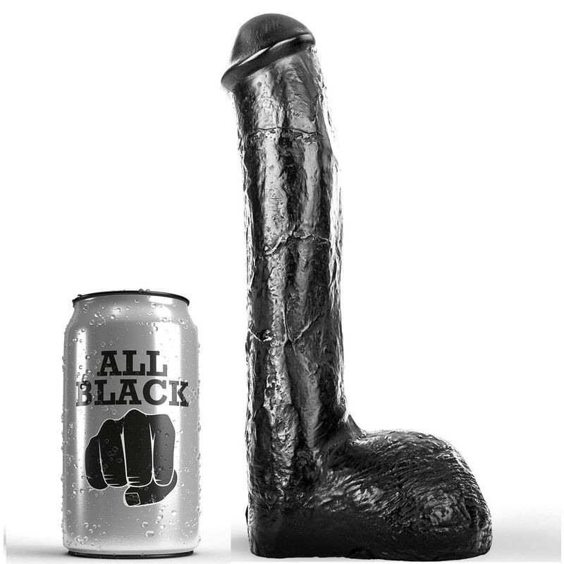 ALL BLACK - PENE ANALE REALISTICO 23 CM ALL BLACK - PENE ANALE REALISTICO 23 CM