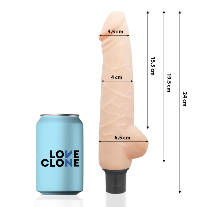 LOVECLONE - VIBRATORE HARALD AUTOLUBRIFICANTE 24 CM -O- 4 CM LOVECLONE - VIBRATORE HARALD AUTOLUBRIFICANTE 24 CM -O- 4 CM