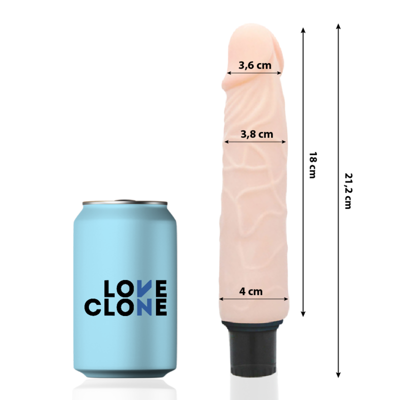 LOVECLONE - VIBRATORE AUTOLUBRIFICANTE FINN 21.2 CM -O- 3.8 CM LOVECLONE - VIBRATORE AUTOLUBRIFICANTE FINN 21.2 CM -O- 3.8 CM