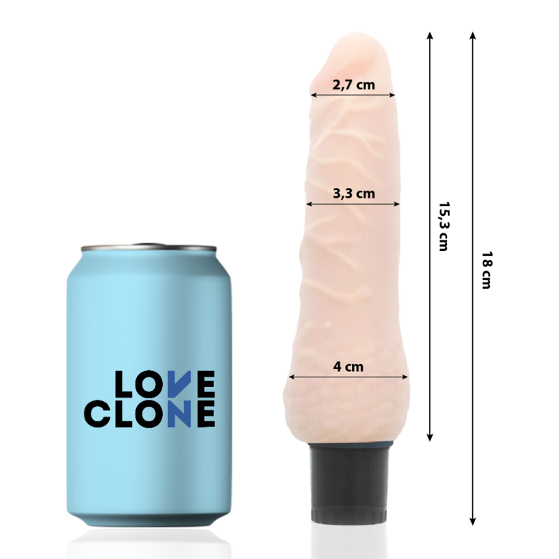 LOVECLONE - VIBRATORE AUTOLUBRIFICANTE SVEN 18.5 CM -O- 3.3 CM LOVECLONE - VIBRATORE AUTOLUBRIFICANTE SVEN 18.5 CM -O- 3.3 CM