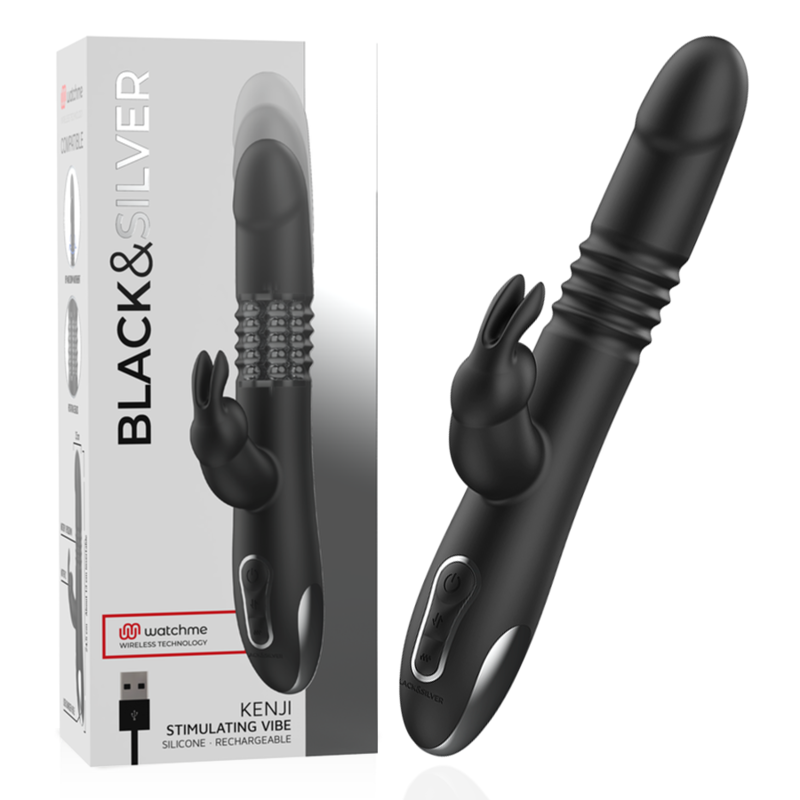 BLACKSILVER - VIBRA STIMOLANTE KENJI COMPATIBILE CON LA TECNOLOGIA WIRELESS WATCHME BLACKSILVER - VIBRA STIMOLANTE KENJI COMPATIBILE CON LA TECNOLOGIA WIRELESS WATCHME
