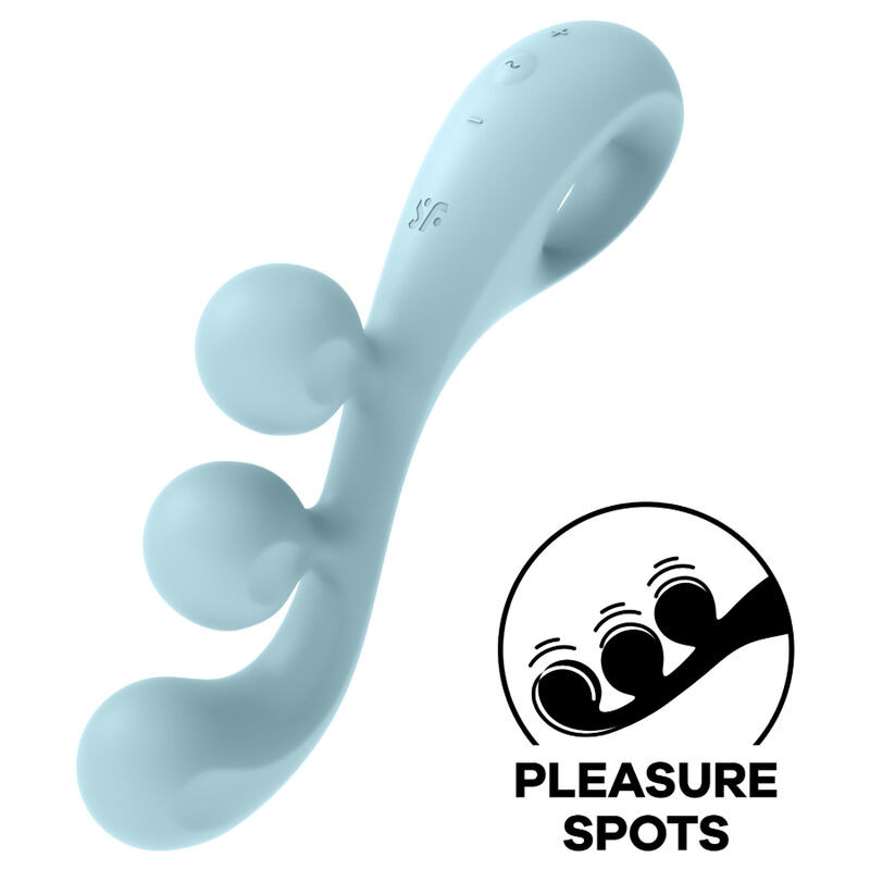 SATISFYER - MULTI VIBRATORE TRI BALL 2 BLU SATISFYER - MULTI VIBRATORE TRI BALL 2 BLU