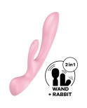SATISFYER - TRIPLE OH VIBRAZIONE IBRIDA BLU SATISFYER - TRIPLE OH VIBRAZIONE IBRIDA BLU