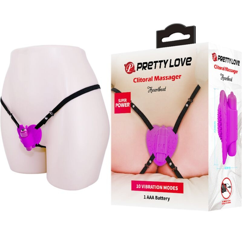 PRETTY LOVE - MASSAGGIATORE PER CLITORIDE HEARTBEAT 10 MODALIT DI VIBRAZIONE VIOLA PRETTY LOVE - MASSAGGIATORE PER CLITORIDE HEARTBEAT 10 MODALIT DI VIBRAZIONE VIOLA