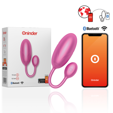 ONINDER - UOVO VIBRANTE TOKYO NERO 7,5 X 3,2 CM APP GRATUITA