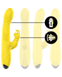 INTENSE - VIBRATORE MULTIFUNZIONE TOKY UP DOWN CON STIMOLATORE CLITORALE GIALLO INTENSE - VIBRATORE MULTIFUNZIONE TOKY UP DOWN CON STIMOLATORE CLITORALE GIALLO