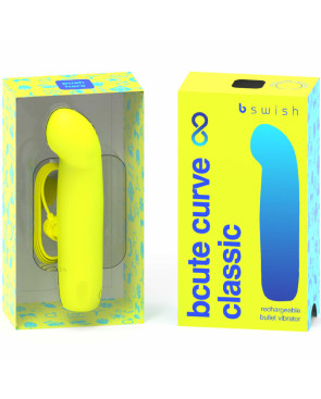 B SWISH - BCUTE CURVE INFINITE CLASSIC VIBRATORE IN SILICONE RICARICABILE GIALLO