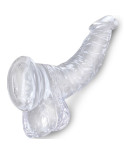 KING COCK - CLEAR PENE CURVO REALISTICO CON SFERE 16.5 CM TRASPARENTE KING COCK - CLEAR PENE CURVO REALISTICO CON SFERE 16.5 CM TRASPARENTE