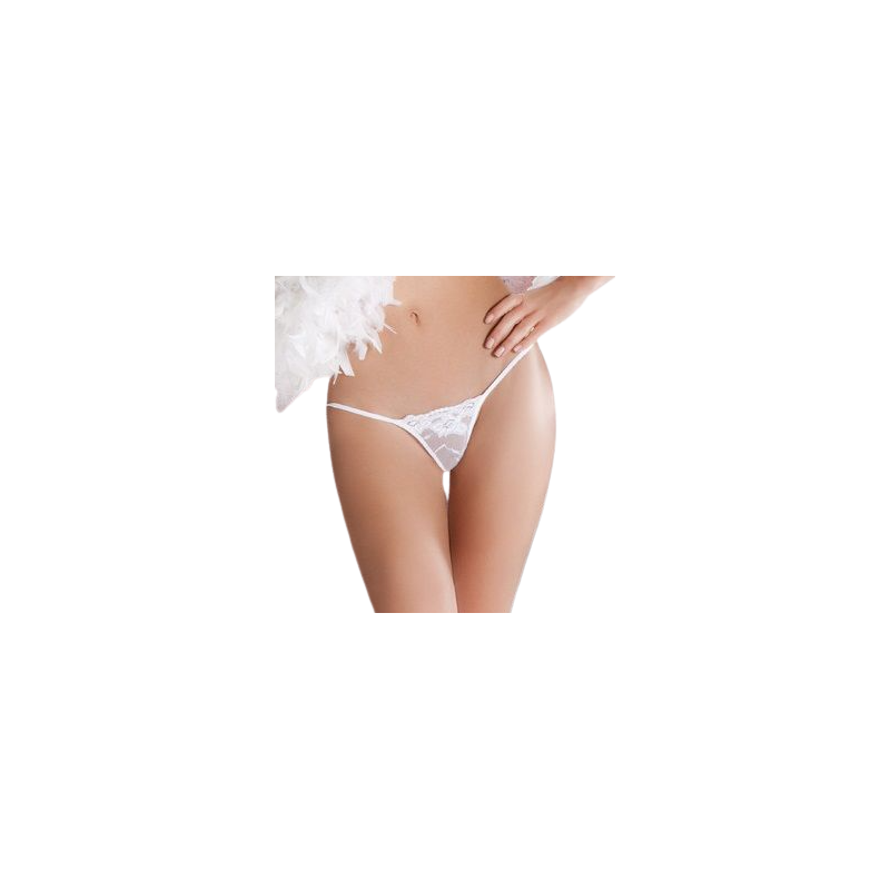 PASSION - MICRO PERIZOMA BIANCO TAGLIA UNICA CON PIZZO PASSION - MICRO PERIZOMA BIANCO TAGLIA UNICA CON PIZZO