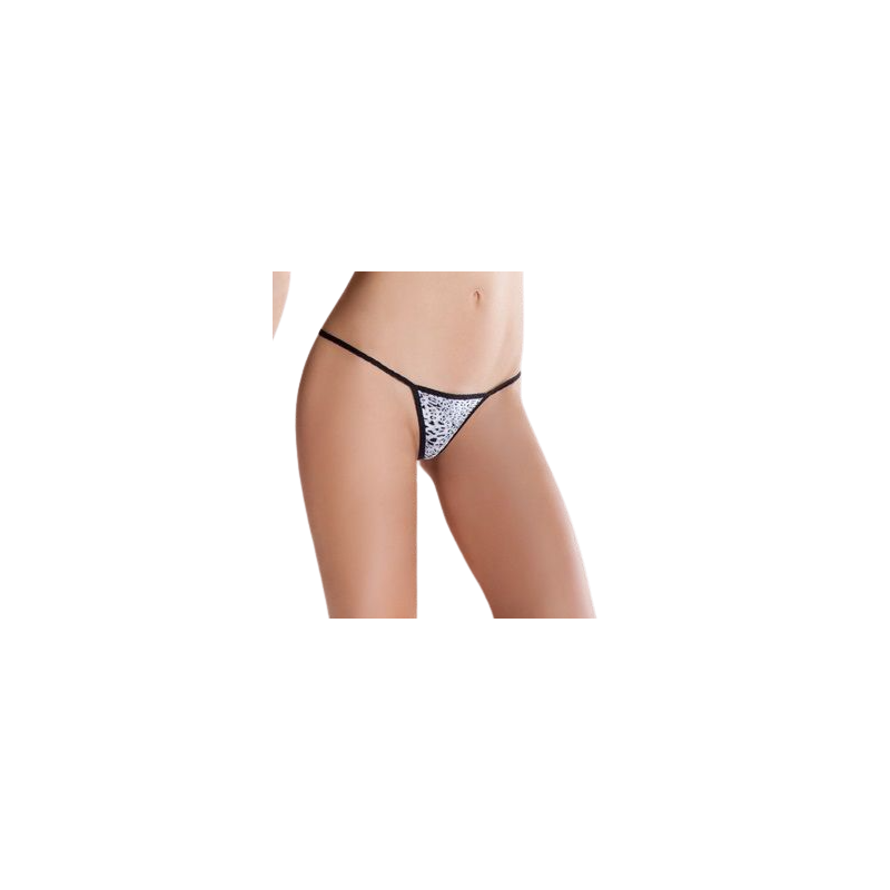 PASSION - EROTIC LINE PERIZOMA BIANCO TAGLIA UNICA STAMPA ANIMALIER PASSION - EROTIC LINE PERIZOMA BIANCO TAGLIA UNICA STAMPA ANIMALIER